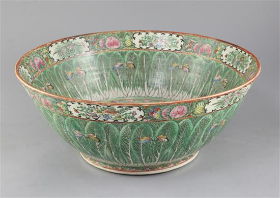 A Canton punch bowl